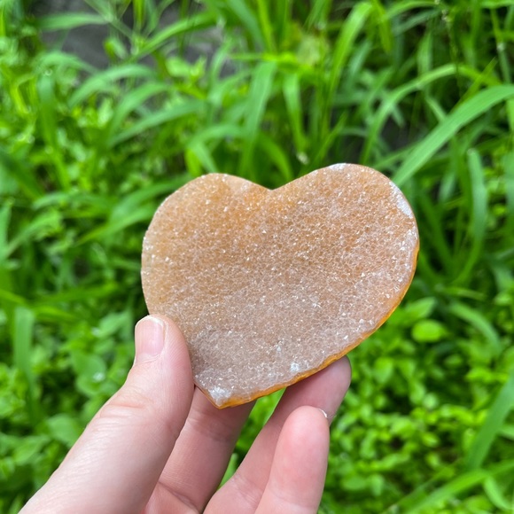 Heart Shaped Home Decoration Art Natural Agate Amethyst Brazil Druzy Quartz - Picture 3 of 10